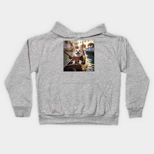 Corgi Gondolier Kids Hoodie